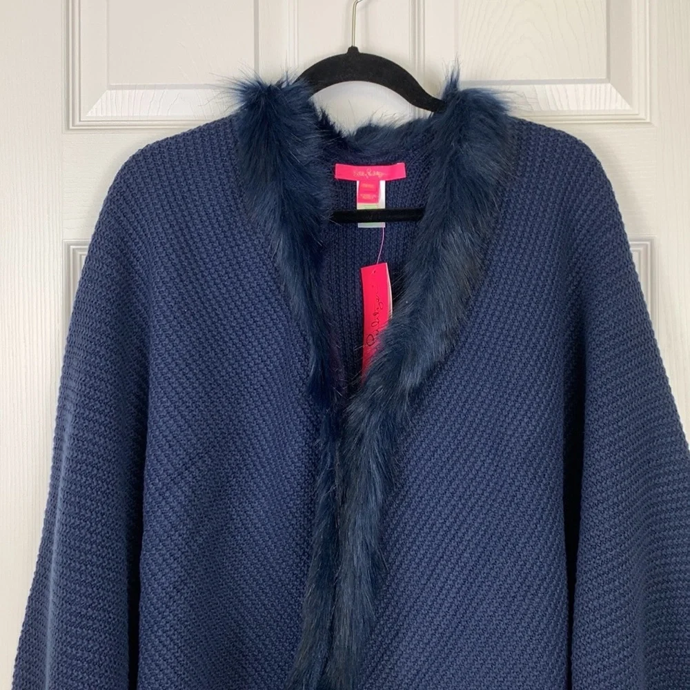 NWT Lilly Pulitzer Rainie navy sweater wrap